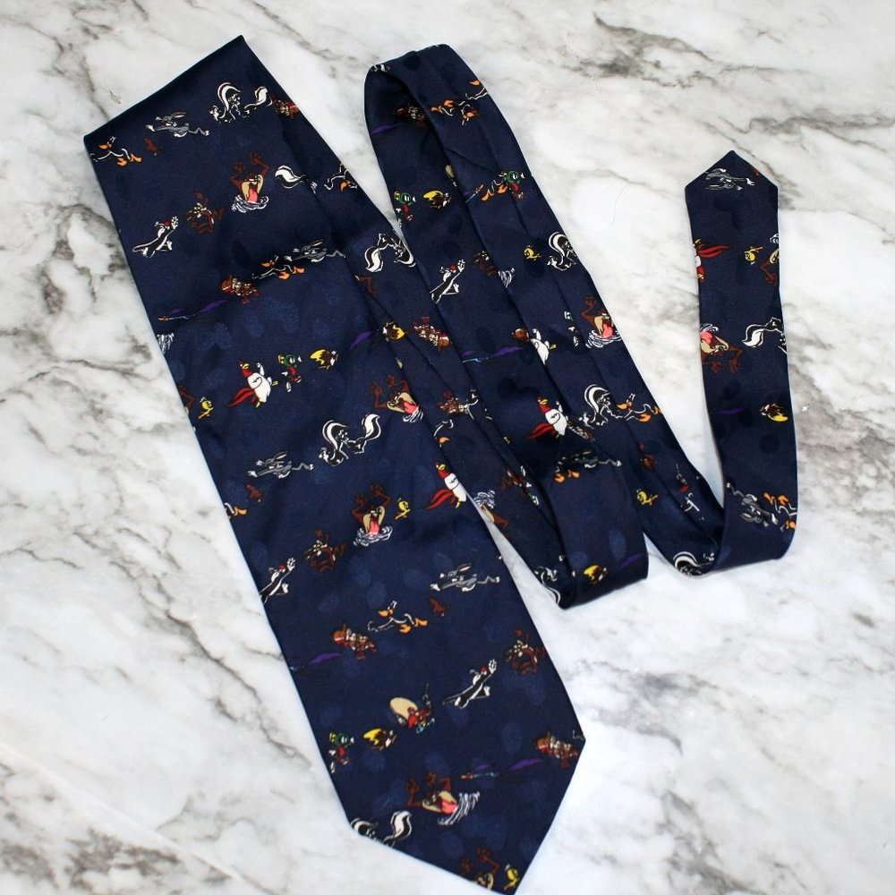 VINTAGE LOONEY TUNES MANIA Neck Tie Characters Cartoon Collectible Necktie - Picture 5 of 14